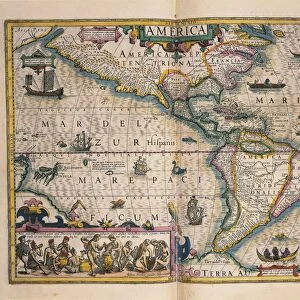 Map of America by Gerardo Mercatore, 1512-1594