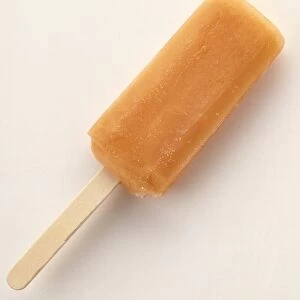 Orange ice lolly, view from above