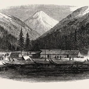 Sketches from British Columbia: Indian Village, Douglas Lake, 1864