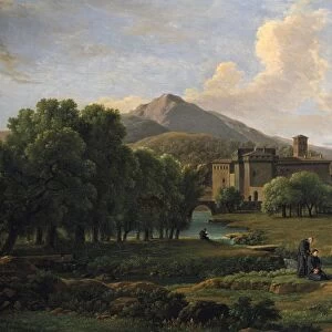 View of the Abbey of Grottaferrata near Rome, 1844. John Joseph Xavier Bidault