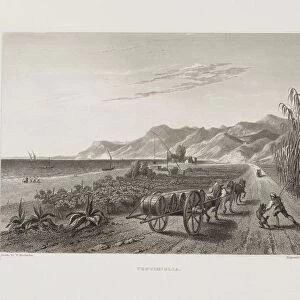 View of Ventimiglia, Italy, from Illustrations of the Passes of the Alps by which Italy communicates with France, Switzerland, and Germany, by William Brockedon, London, 1828-1829, engraving