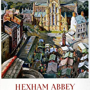 Hexham Abbey, BR poster, 1958