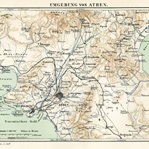 Athens Greece map 1896
