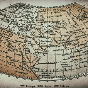 Earth map according to Claudius Ptolemaeus