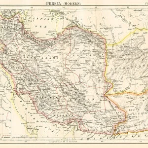 Modern Persia map 1885
