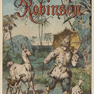 Robinson Crusoe, chromolithograph, published in 1893