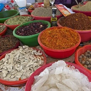 Spices for sale at the bazaar, Bukhara, Uzbekistan