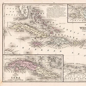 West Indies map 1867