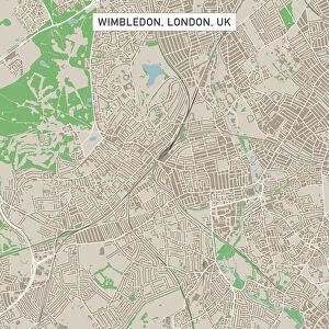 Wimbledon London UK City Street Map