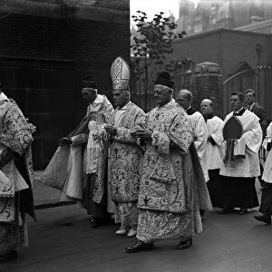 Catholic emancipation celebrations at Westminster Cathedral. The Archbishop of Bombay