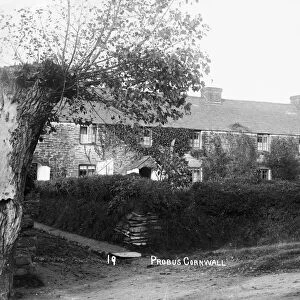 Cottages in Probus, Cornwall. Probably 1907