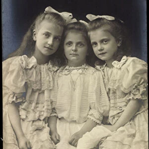 Ak Princess Margarethe, Anna and Alix of Saxony (b / w photo)