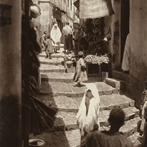 Algiers, In the Kasbah Quarter (b / w photo)