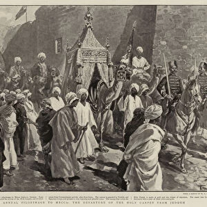 The Annual Pilgrimage to Mecca, the Departure of the Holy Carpet from Jeddeh (litho)