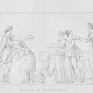 Antonio Canova: Return of Telemachus (engraving)