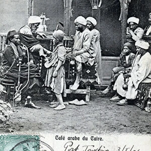 Arab Cafe in Cairo, Egypt, 1906