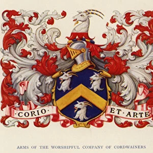 Arms of the Worshipful Company of Cordwainers (colour litho)