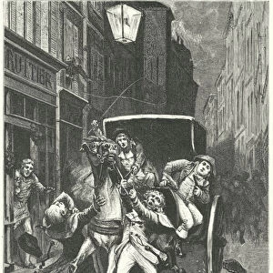 The arrest of Georges Cadoudal, Breton conspirator against the French Revolutionary regime, 1804 (engraving)