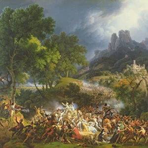 Attack on a large convoy at Salinas, Biscay, 25th May 1812 (oil on canvas)