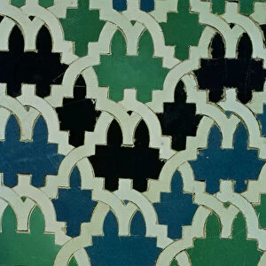 Azulejos tiles from the throne of the Sultans from the Patio de las Doncellas (faience)