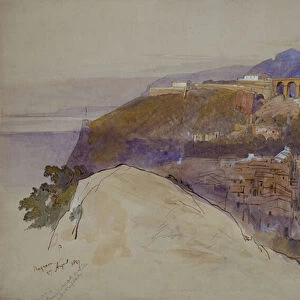 Bagnara above the Straits of Messina, 1847 (pencil, ink and w / c)