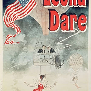 Ballooning: Leona Dare poster, 1890