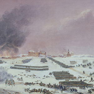 Battle of Eylau, 1807 (coloured aquatint)