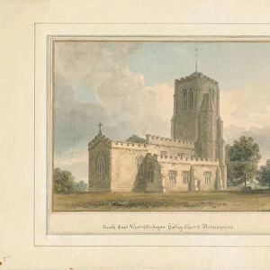 Bedfordshire - Cockayne Hatley Church, 1817 (w / c on paper)
