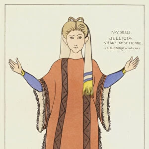 Bellicia, vierge chretienne (colour litho)
