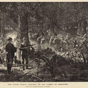 The Black Watch fighting in the Forest of Ashantee (engraving)
