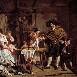 The blood donor, devouement of an Italian father Painting by Jacques Sablet (1749-1803