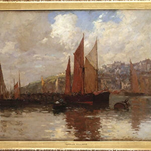 In Brixham Harbour, South Devon, 1897 (oil on canvas)