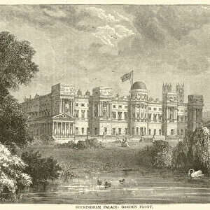 Buckingham Palace, garden front (engraving)