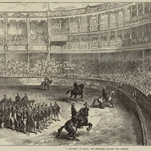 A Bull-Fight at Lisbon, the Performers saluting the Audience (engraving)