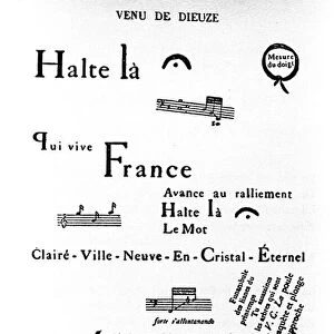 Calligram (rhebus) by Guillaume Apollinaire (1880-1918)