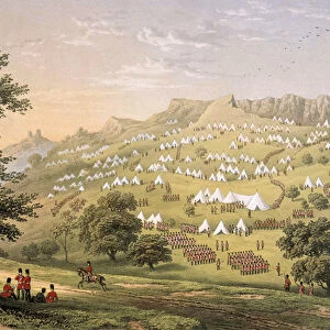 The Camp of the Foreign Legion near Hythe, Kent 1855 (lithograph, colour)