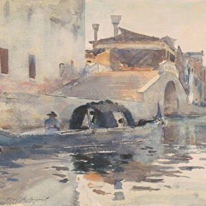 Canal Scene, Ponte Panada, Fondamenta Nuove, Venice, c. 1880-82 (w / c over pencil on paper)