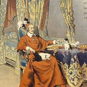 The Cardinal plays with his cats he particularly loved - in "Richelieu"