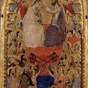 The coronation of the Virgin Altarpiece of Puccio di Simone says the Master of