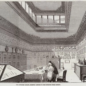 The Cottonian Library, recently annexed to the Plymouth Public Library (engraving)