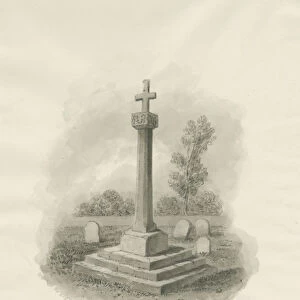 Cross in Pattingham Church-yard: sepia drawing, 1846 (drawing)