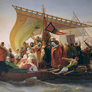 The Crossing of the Bosphorus by Godfrey of Bouillon (c. 1060-1100) and his Brother