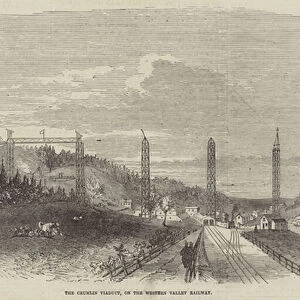 The Crumlin Viaduct, on the Western Valley Railway (engraving)