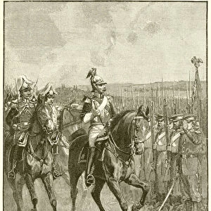 The Czar reviewing his Army at Sebastopol (engraving)