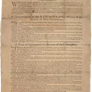 A Declaration of Rights, and a plea of government for the State of New Hampshire