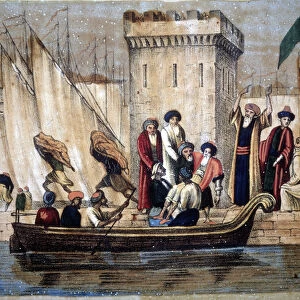 Depart of the Moors of Algiers, following the colonization of the French