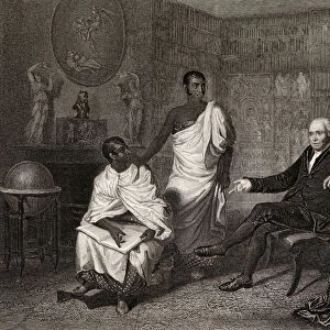 Dr Adam Clarke and the Priests of Buddha, engraved by Robinson (engraving)