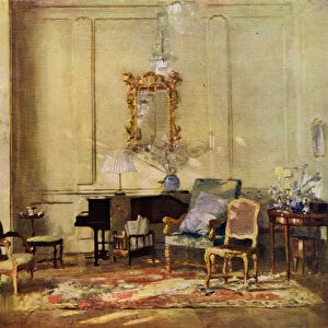 Drawing room of Sir James Guthrie (colour litho)