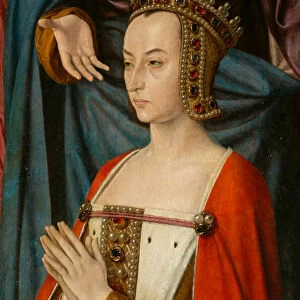 Duchess Anne de Beaujeu, detail. Triptych of the master of Moulins
