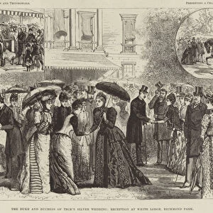 The Duke and Duchess of Tecks Silver Wedding, Reception at White Lodge, Richmond Park (engraving)